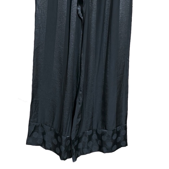 Victoria's Secret Satin Silky Wide Leg Flattering Lounge Black Pants Size Small - Picture 6 of 16